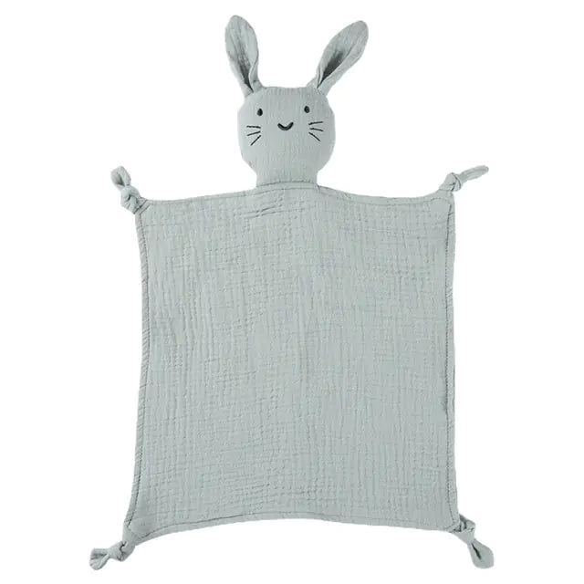 Soft Cotton Baby Safety Blanket with Rabbit Doll