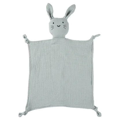 Soft Cotton Baby Safety Blanket with Rabbit Doll