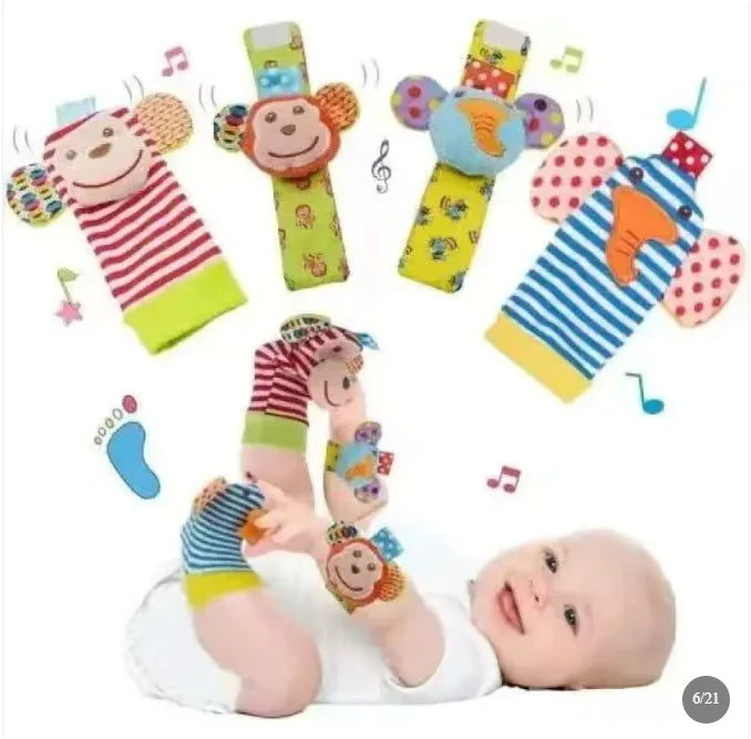 Baby Cartoon Animal Wrist Bell Socks Suit