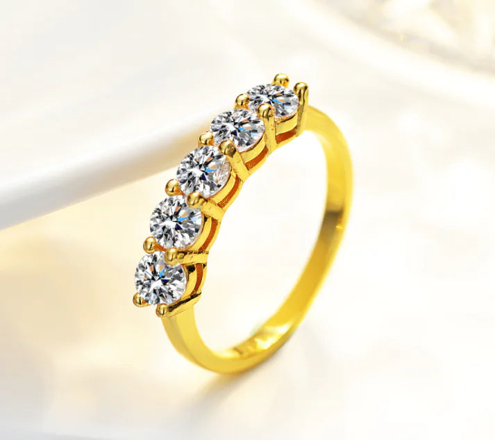 7-Star Diamond Silver Ring